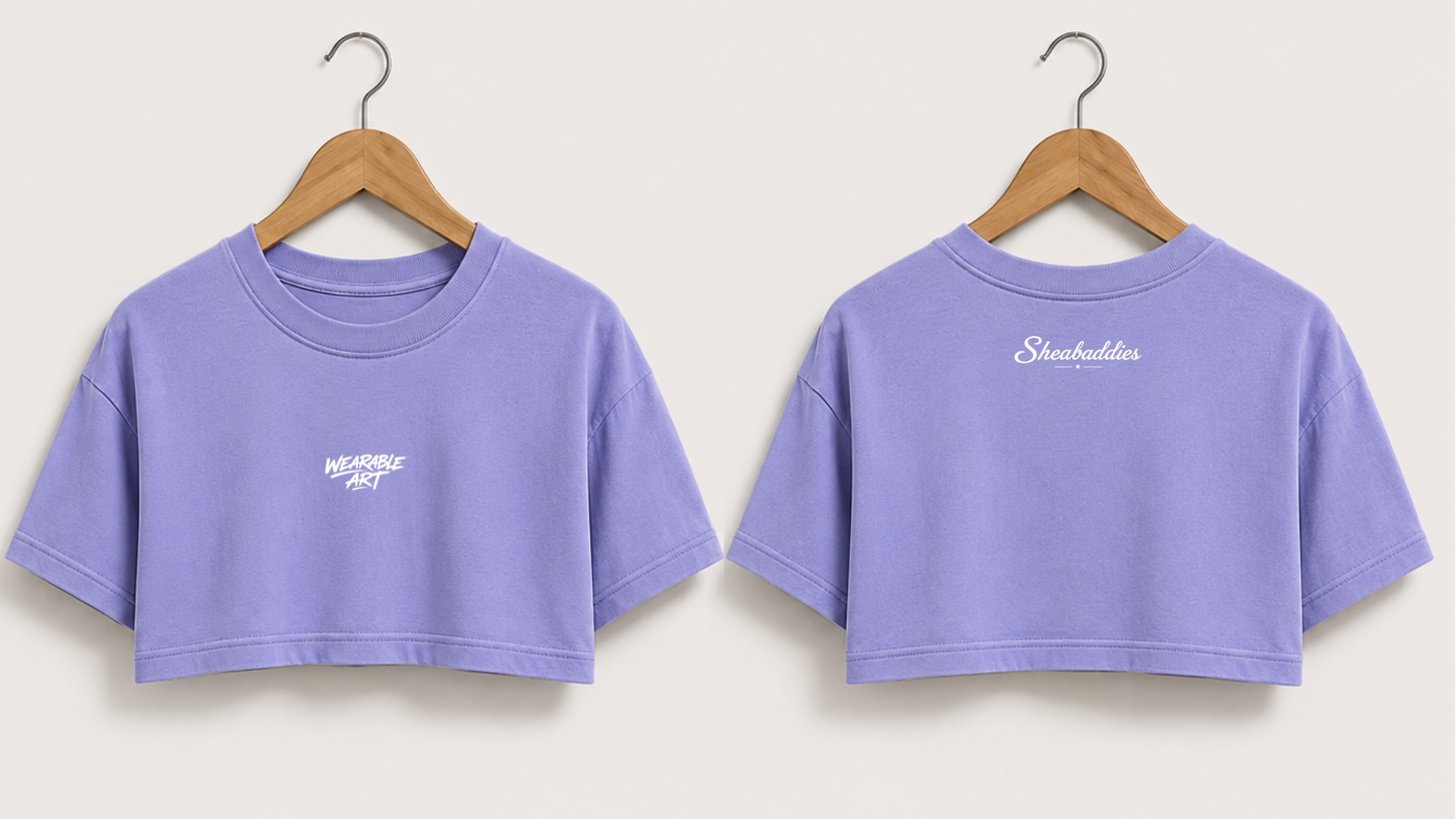 Wearable Art Women's Boxy Cropped T-Shirt | Vintage Wash |  Sheabaddies™ by Sheabyrd Design Lab