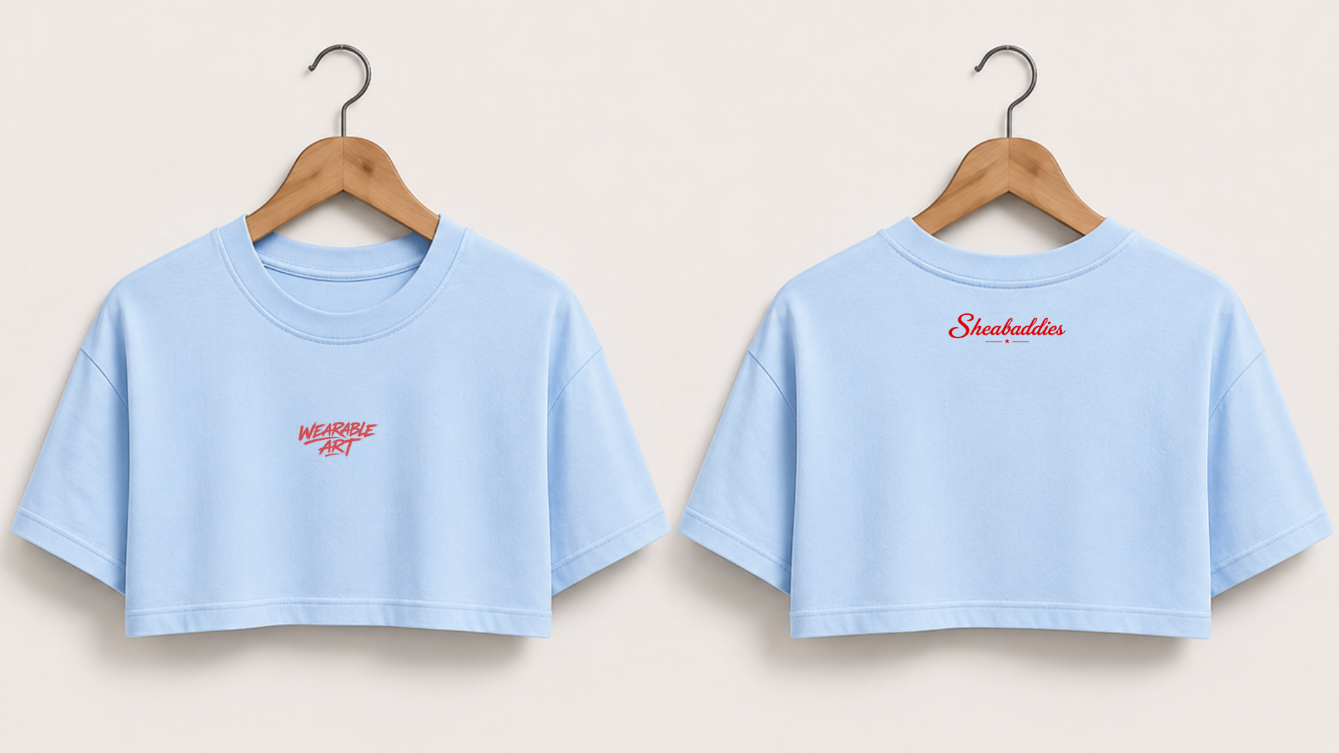 Wearable Art Women's Boxy Cropped T-Shirt | Vintage Wash |  Sheabaddies™ by Sheabyrd Design Lab