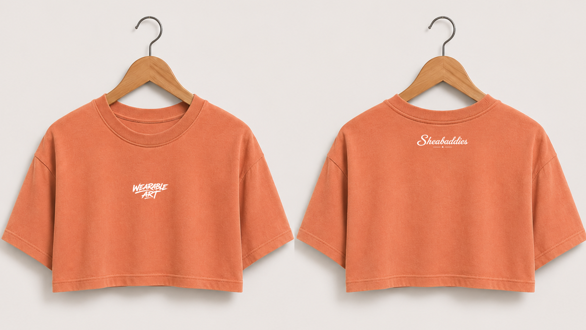 Wearable Art Women's Boxy Cropped T-Shirt | Vintage Wash |  Sheabaddies™ by Sheabyrd Design Lab