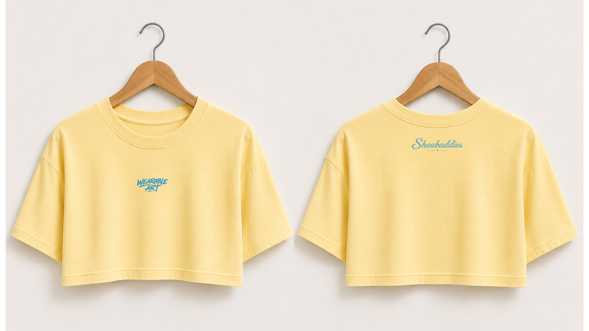 Wearable Art Women's Boxy Cropped T-Shirt | Vintage Wash |  Sheabaddies™ by Sheabyrd Design Lab