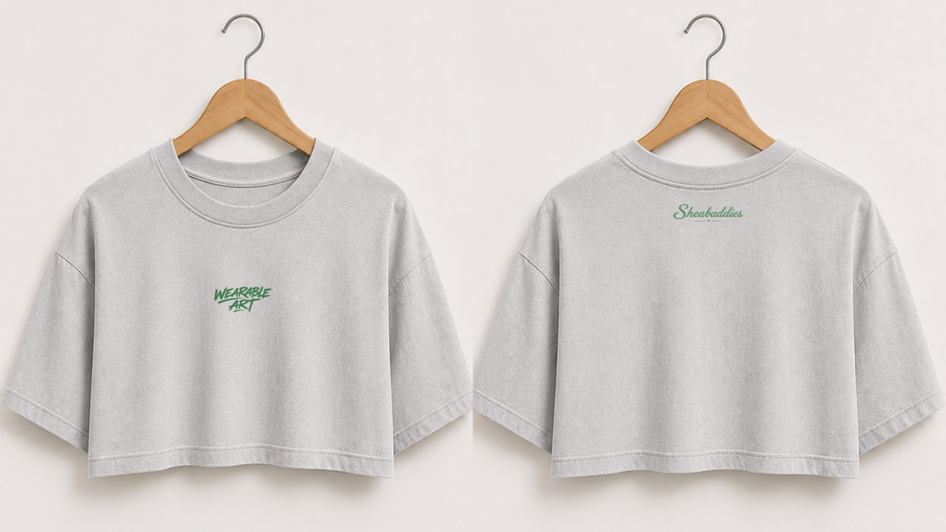 Wearable Art Women's Boxy Cropped T-Shirt | Vintage Wash |  Sheabaddies™ by Sheabyrd Design Lab