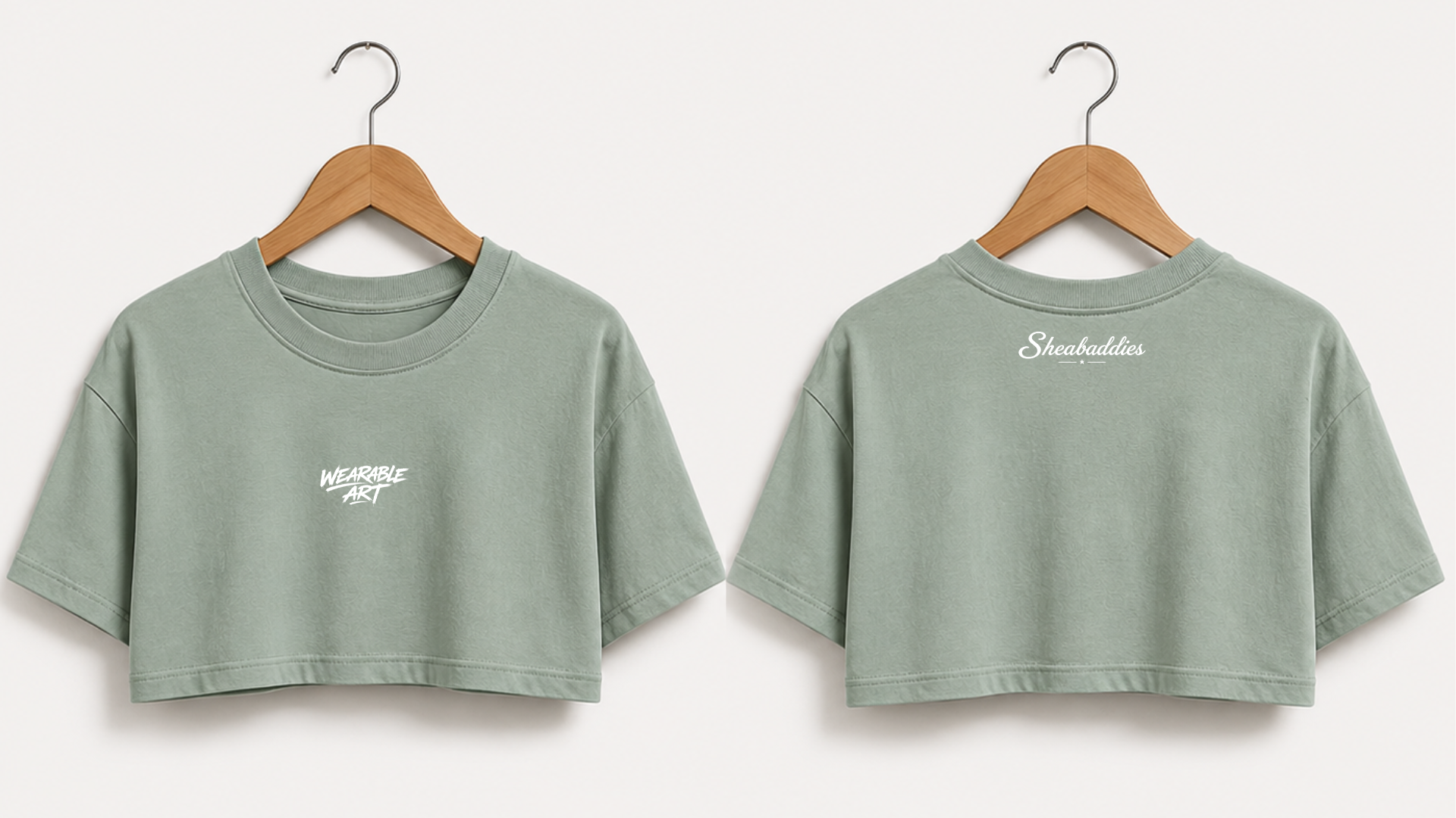 Wearable Art Women's Boxy Cropped T-Shirt | Vintage Wash |  Sheabaddies™ by Sheabyrd Design Lab