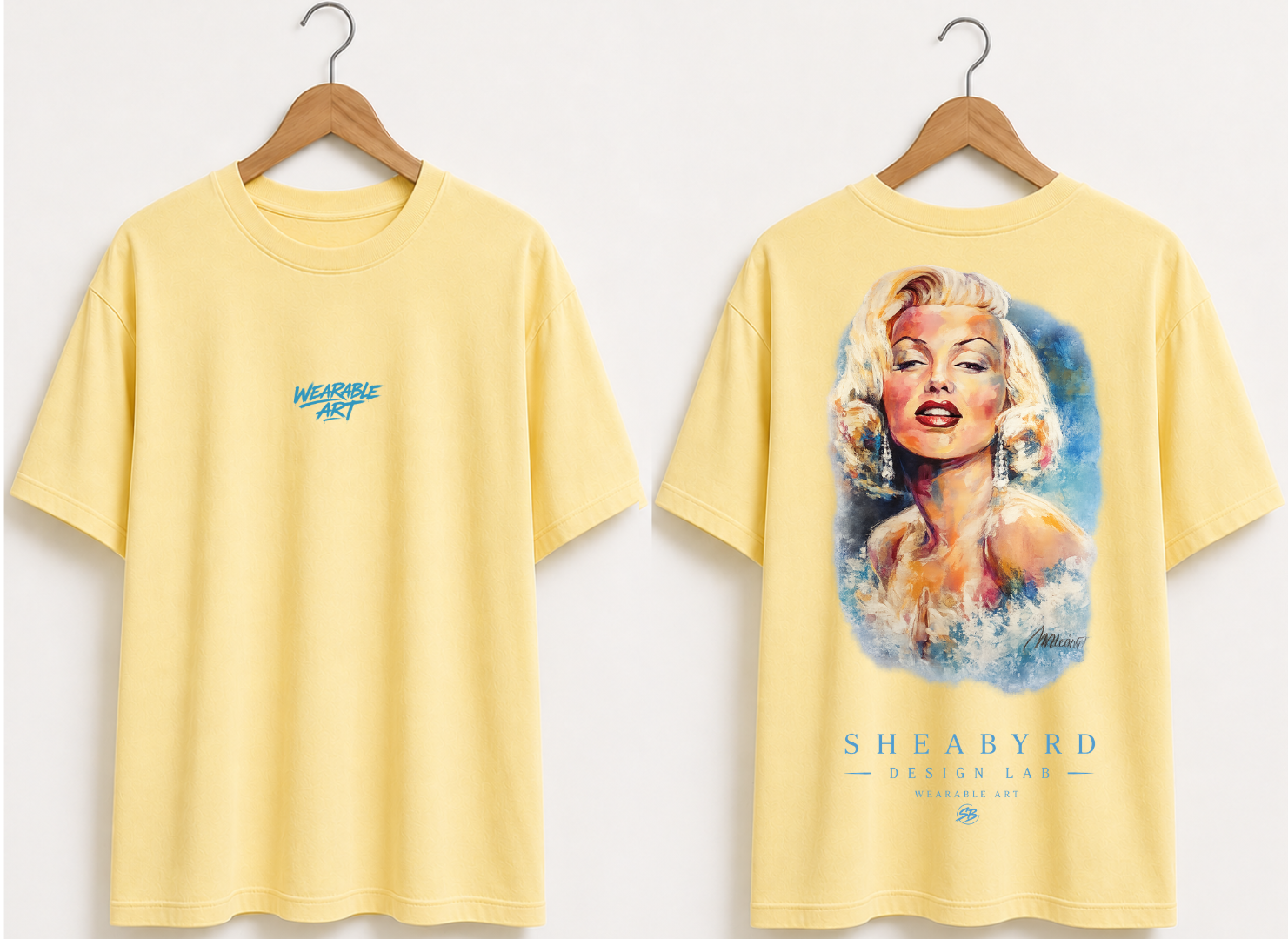 "Midtown Marilyn" Hand Painted Graphic Tee | 100% Cotton Premium Tees | Sheabyrd Design Lab