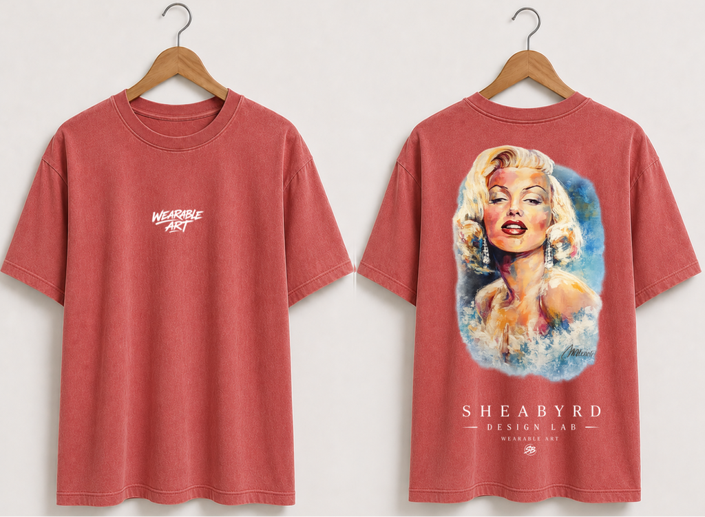 "Midtown Marilyn" Hand Painted Graphic Tee | 100% Cotton Premium Tees | Sheabyrd Design Lab
