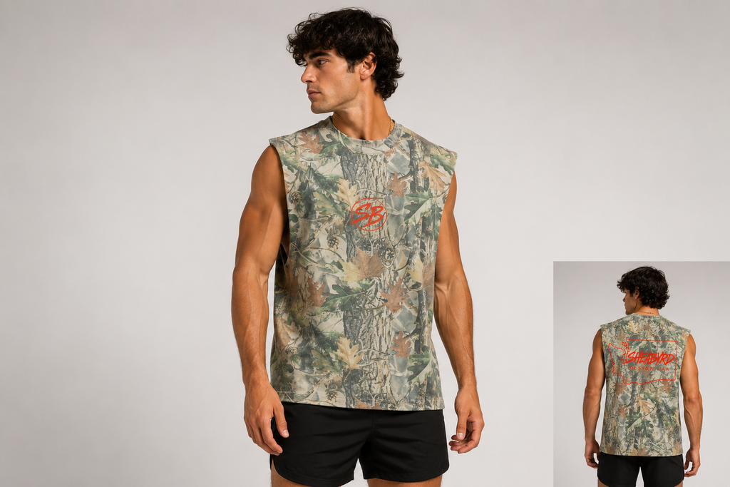 Washington Outline Cut-Off Tank | Premium Oversized Sleeveless Tee