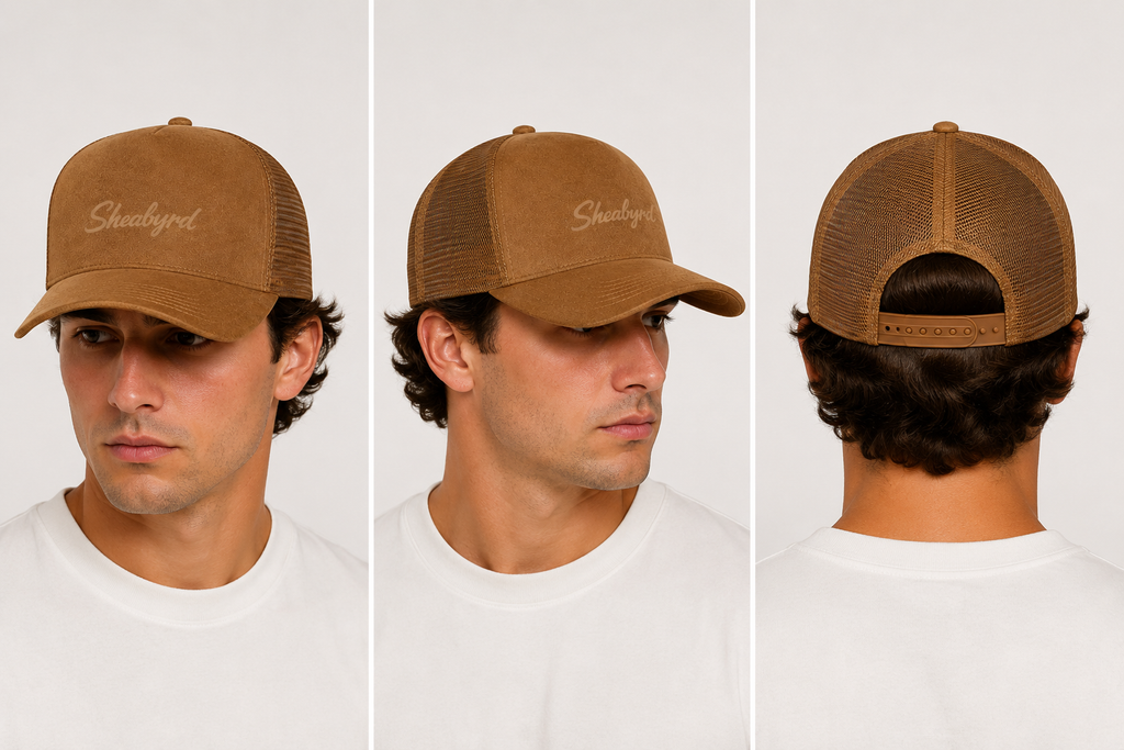 Sheabyrd Suede Trucker Hats | Premium Snapback Mesh Cap | Unisex Lifestyle Hat