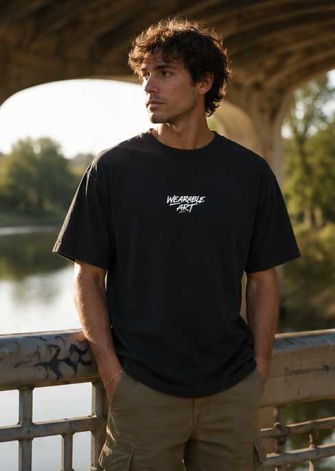 "Buffalo Bayou" Hand Painted Graphic Tee | 100% Cotton Premium Tees | Sheabyrd Design Lab