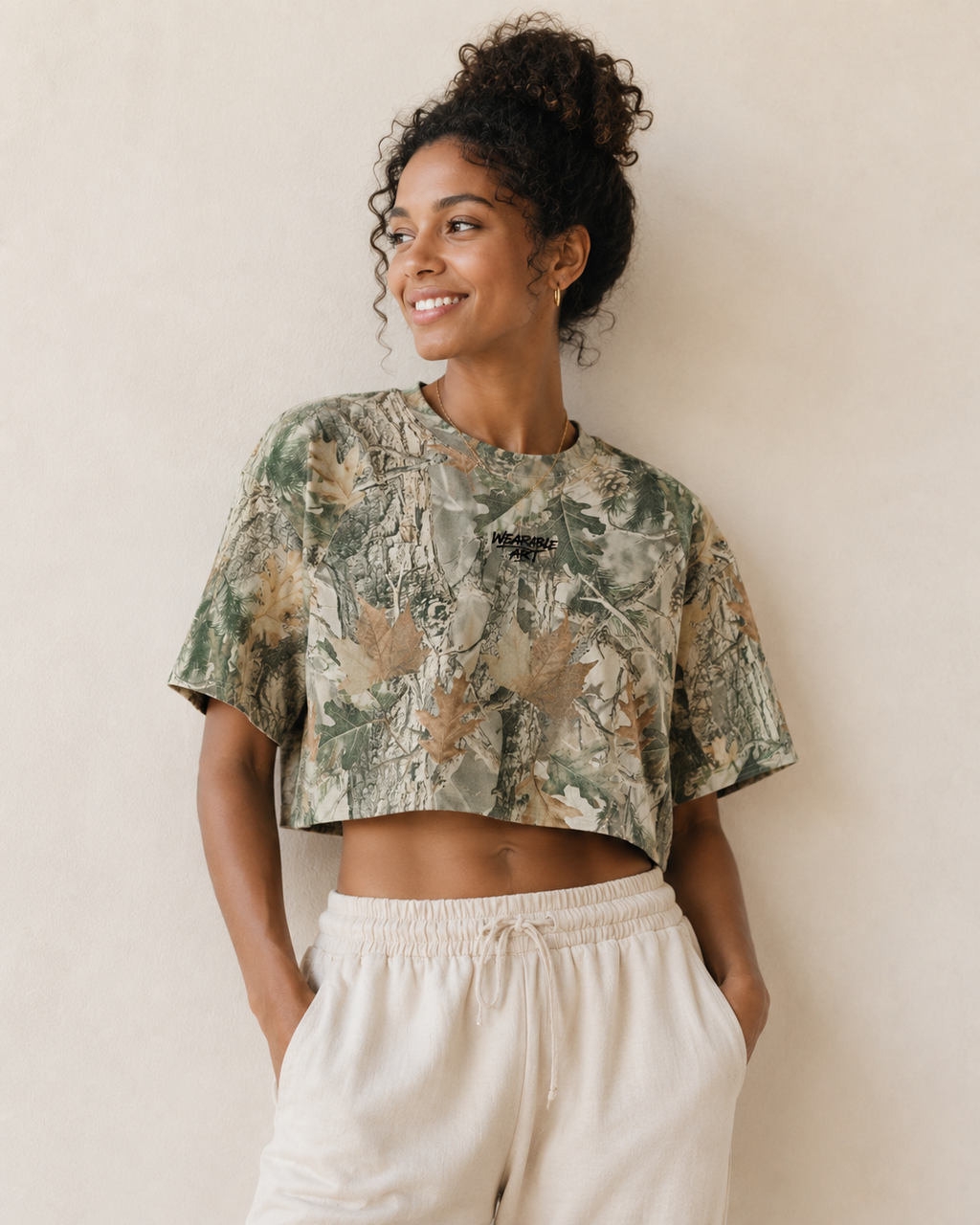 Wearable Art Women's Boxy Cropped T-Shirt | Vintage Wash |  Sheabaddies™ by Sheabyrd Design Lab