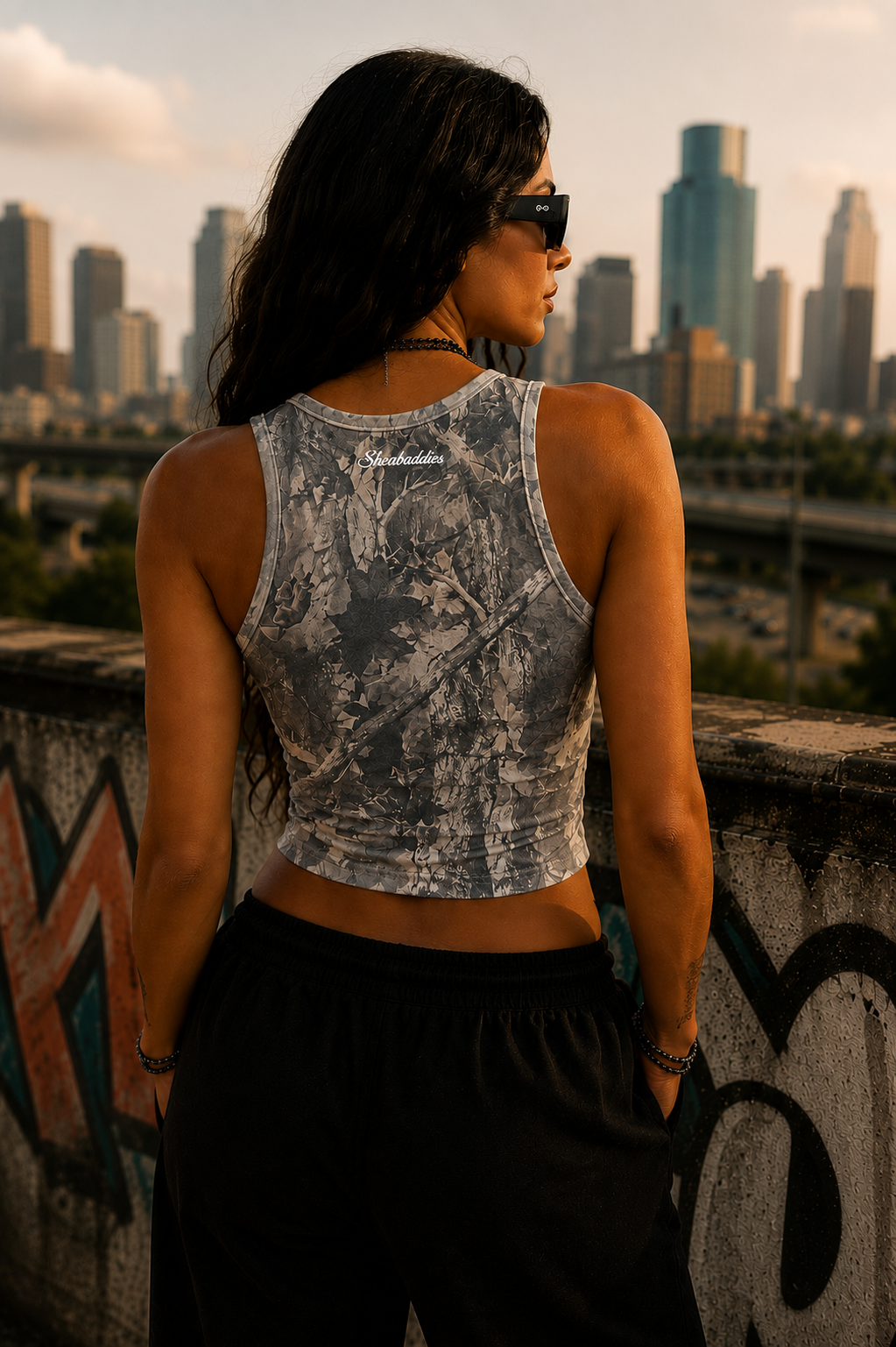 Sheabaddies Cropped Plunge Tank |  Sheabaddies™ by Sheabyrd Design Lab