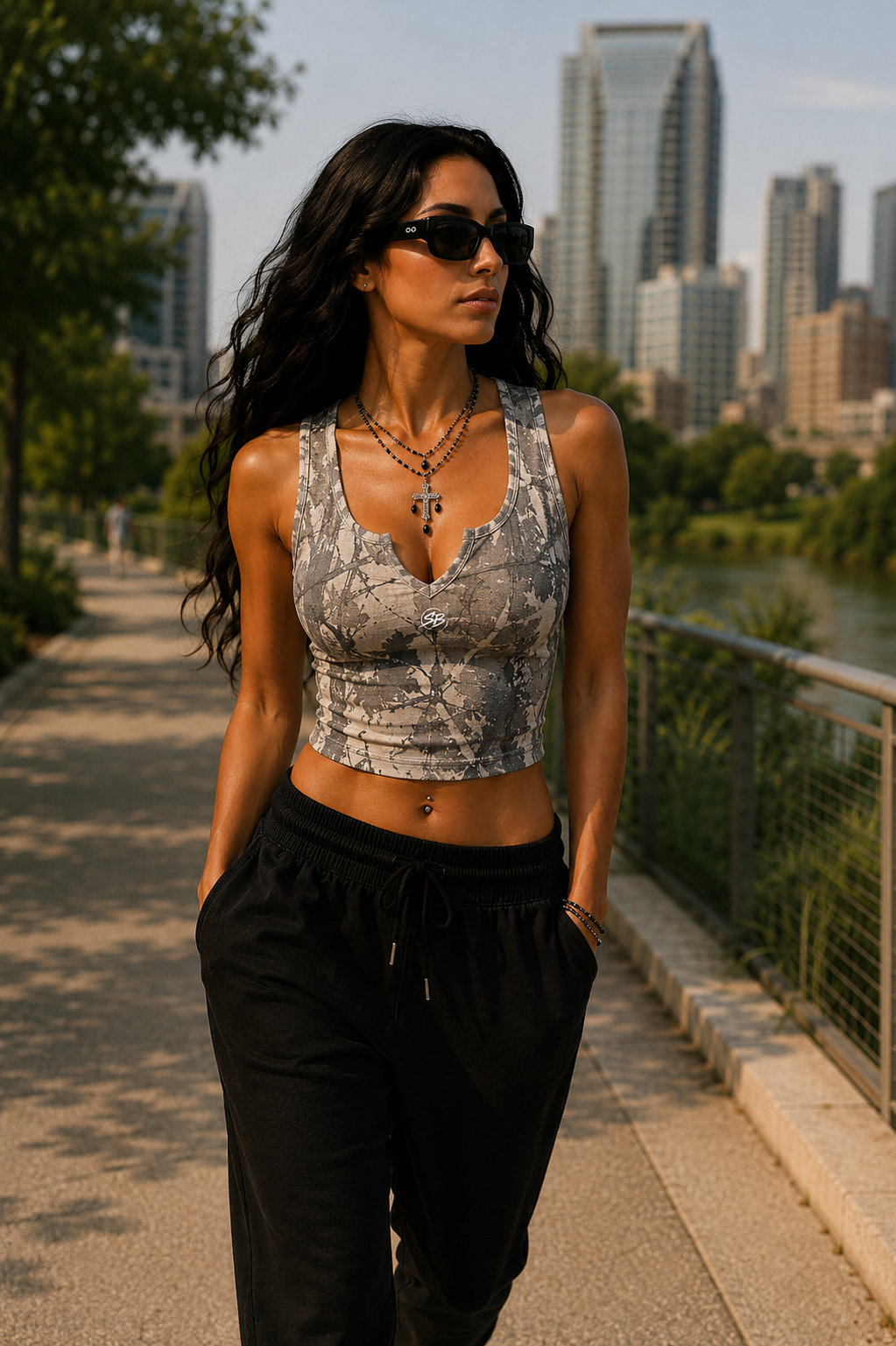 Sheabaddies Cropped Plunge Tank |  Sheabaddies™ by Sheabyrd Design Lab