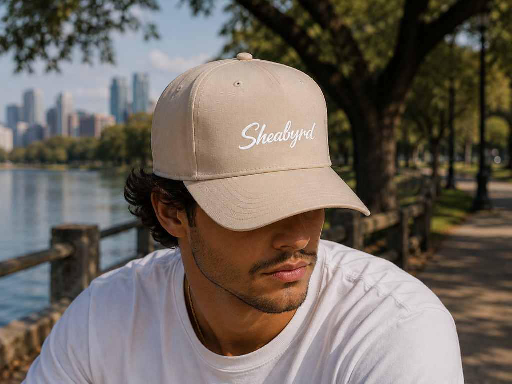 Sheabyrd Essentials Hat | Snapback Structured Front 5 panel cap | Sheabyrd Design Lab