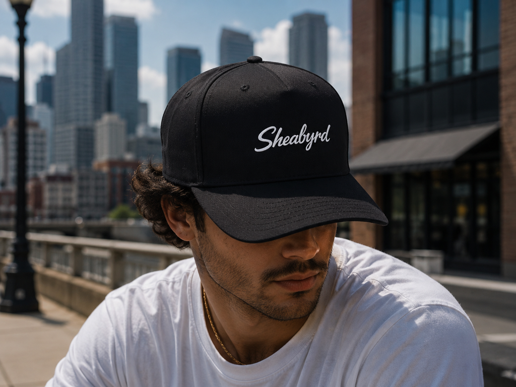 Sheabyrd Essentials Hat | Snapback Structured Front 5 panel cap | Sheabyrd Design Lab