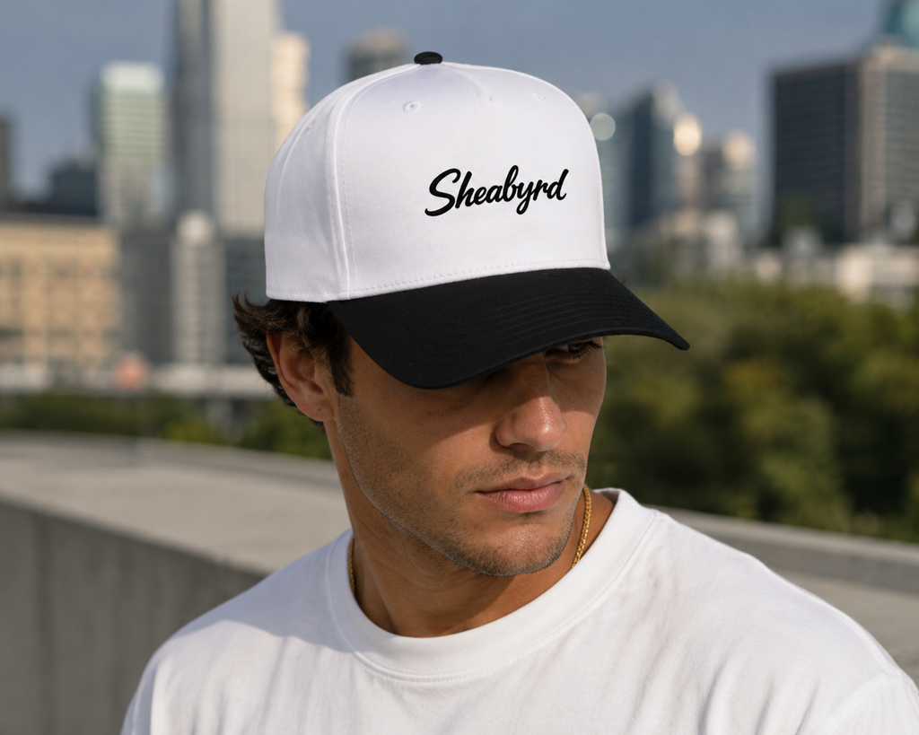 Sheabyrd Essentials Hat | Snapback Structured Front 5 panel cap | Sheabyrd Design Lab