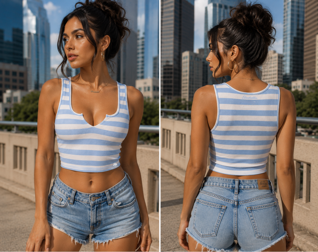 Sheabaddies Cropped Plunge Tank |  Sheabaddies™ by Sheabyrd Design Lab
