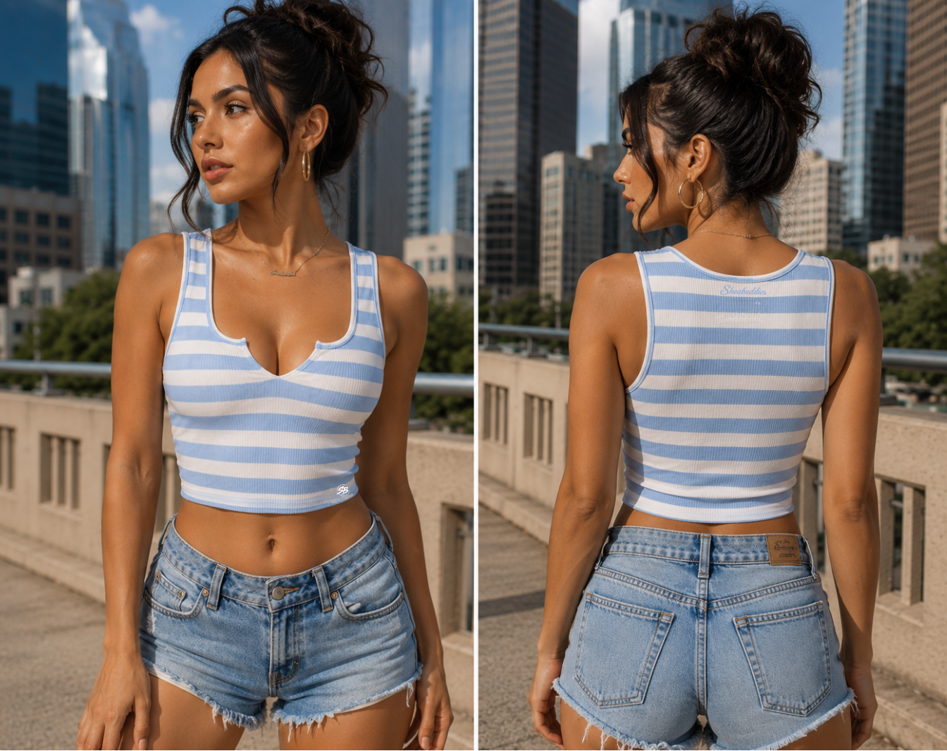 Sheabaddies Cropped Plunge Tank |  Sheabaddies™ by Sheabyrd Design Lab