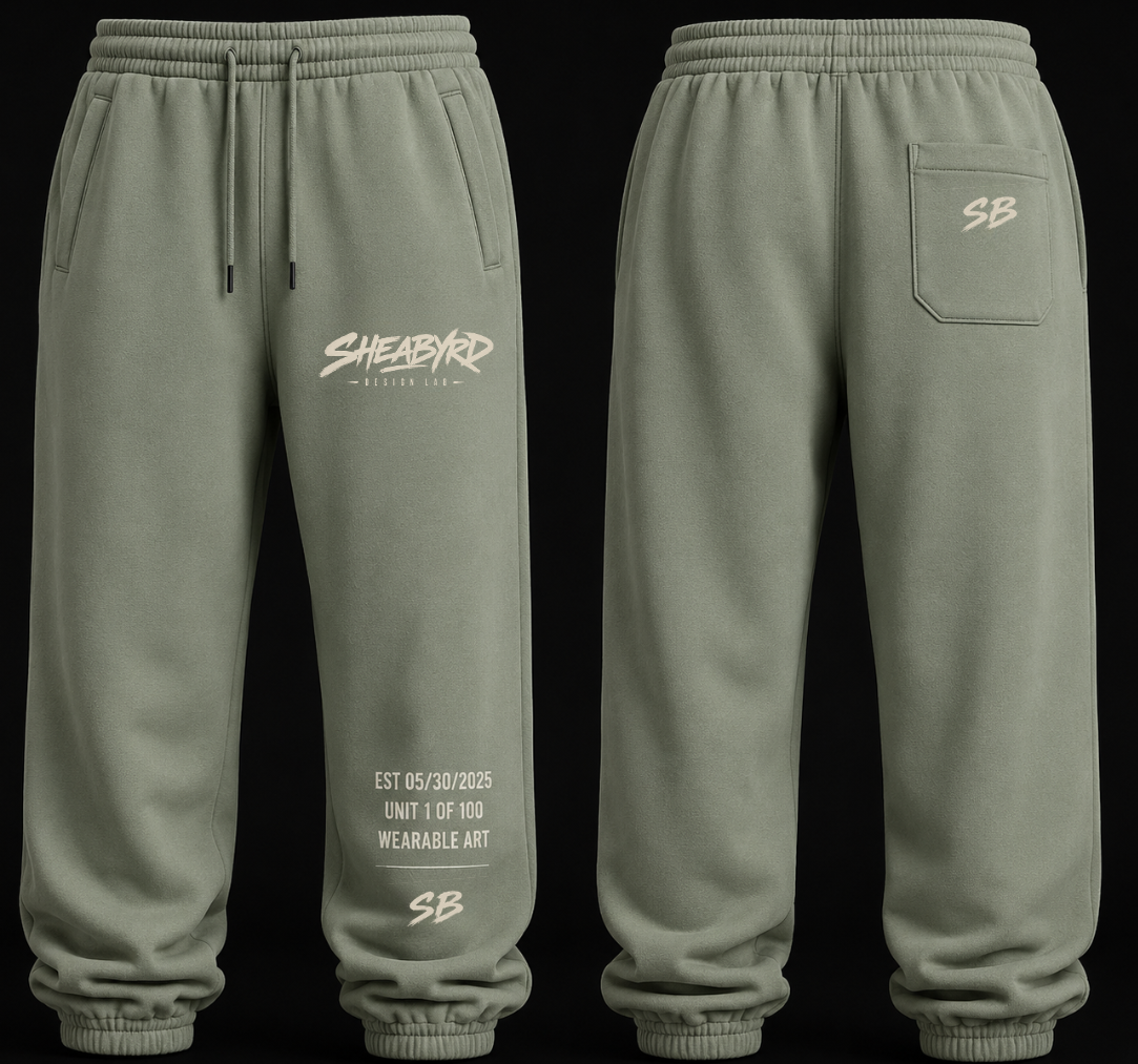 Heavyweight Cotton Sweatpants | Premium Streetwear Sweats | Sheabyrd Design Lab