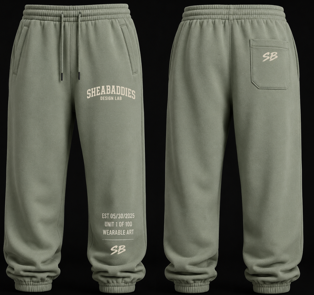 Heavyweight Cotton Sweatpants | Premium Streetwear Sweats | Sheabyrd Design Lab