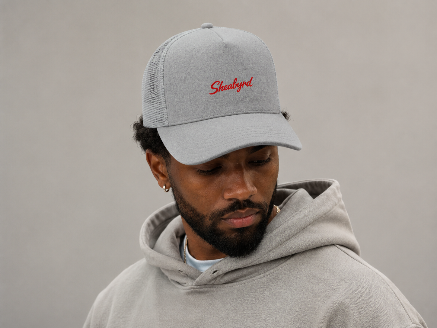 Sheabyrd Suede Trucker Hat | Premium Snapback Mesh Cap | Unisex Lifestyle Hat