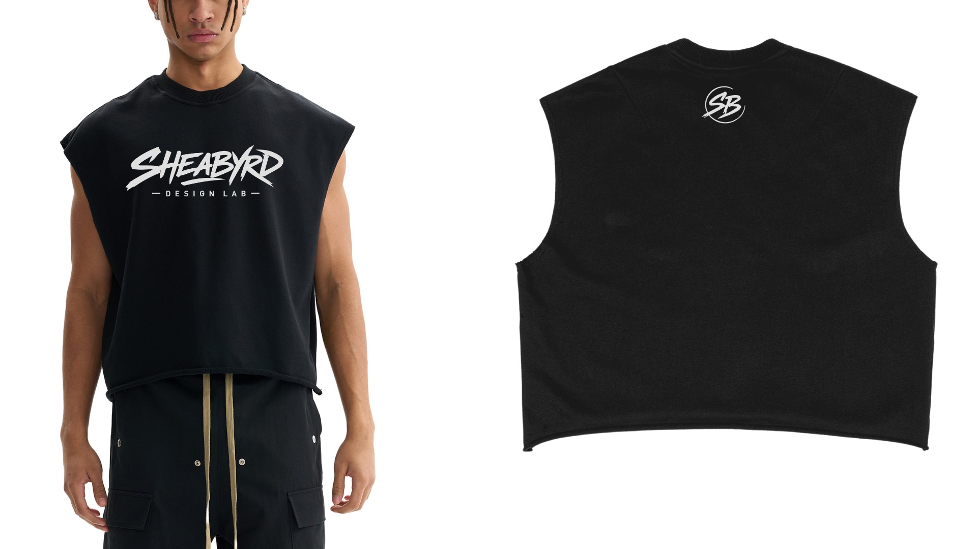 Sheabyrd Design Lab Premium Sleeveless Cut-Off Tee | Heavyweight Streetwear Muscle Shirt