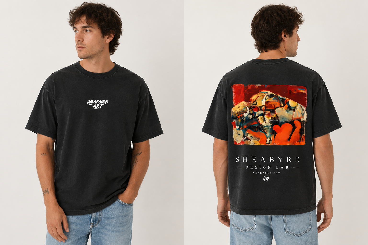 "Buffalo Bayou" Hand Painted Graphic Tee | 100% Cotton Premium Tees | Sheabyrd Design Lab