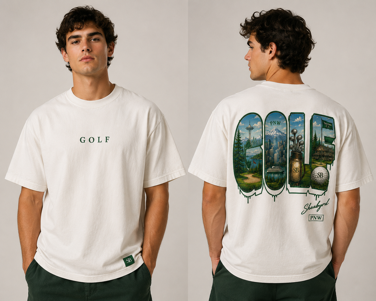 GOLF Washington Pacific Northwest Graphic Tee | Sheabyrd Design Lab