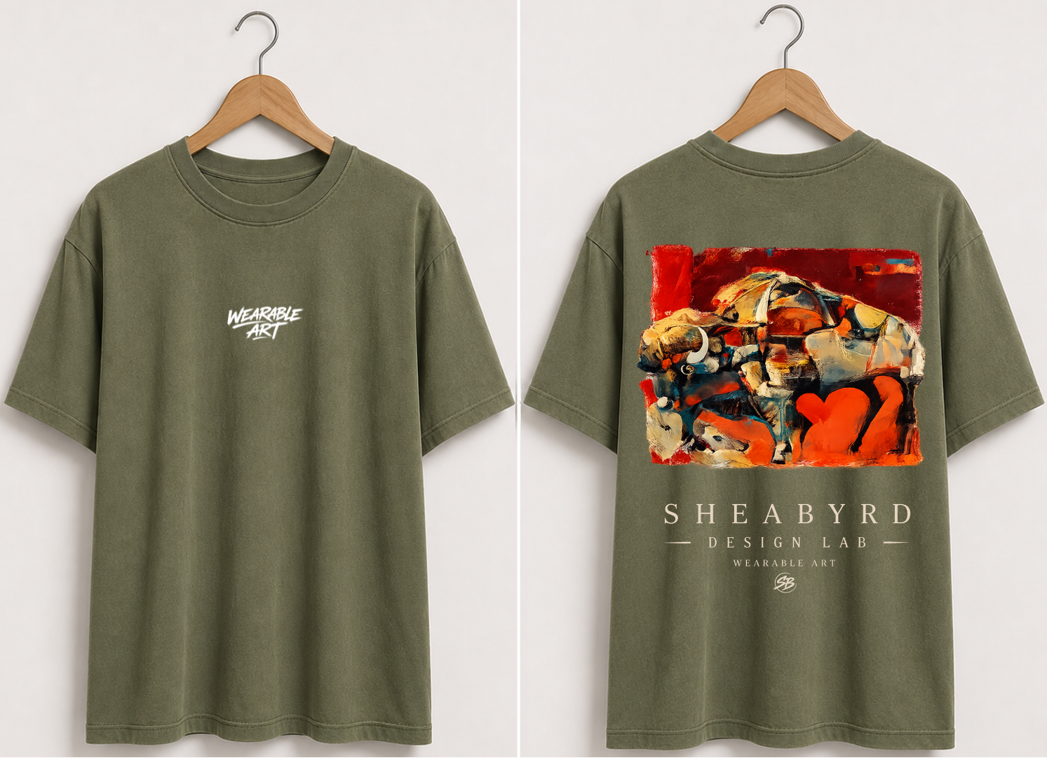 "Buffalo Bayou" Hand Painted Graphic Tee | 100% Cotton Premium Tees | Sheabyrd Design Lab