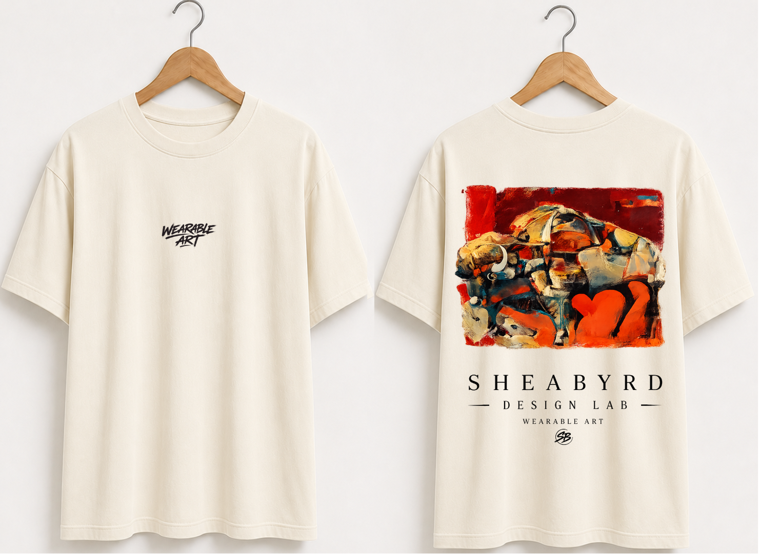 "Buffalo Bayou" Hand Painted Graphic Tee | 100% Cotton Premium Tees | Sheabyrd Design Lab