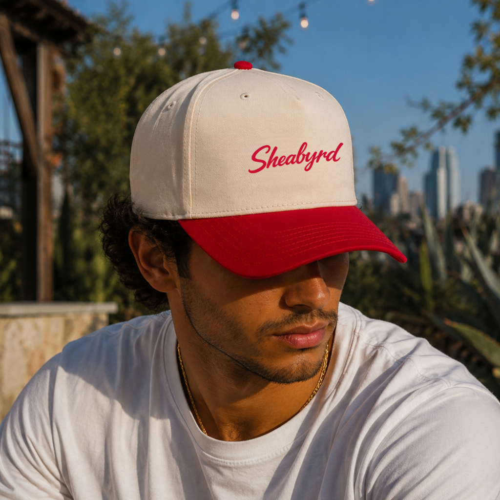 Sheabyrd Essentials Hat | Snapback Structured Front 5 panel cap | Sheabyrd Design Lab