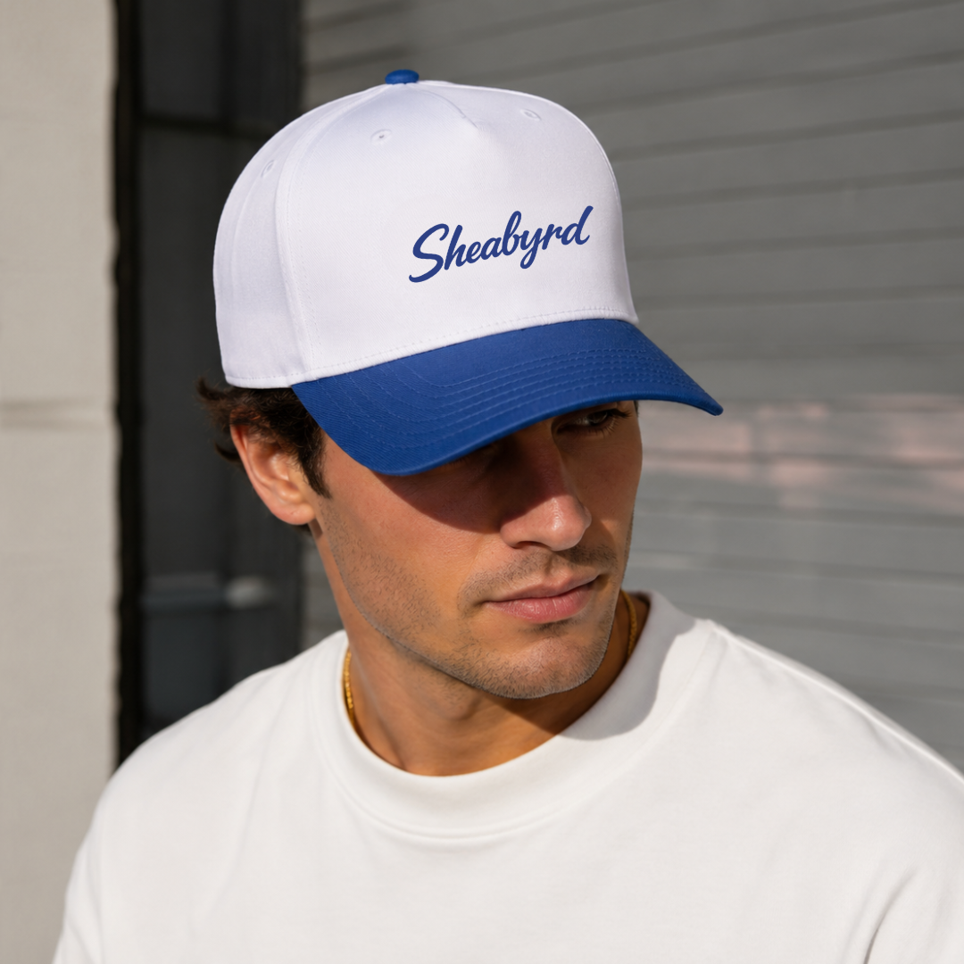Sheabyrd Essentials Hat | Snapback Structured Front 5 panel cap | Sheabyrd Design Lab