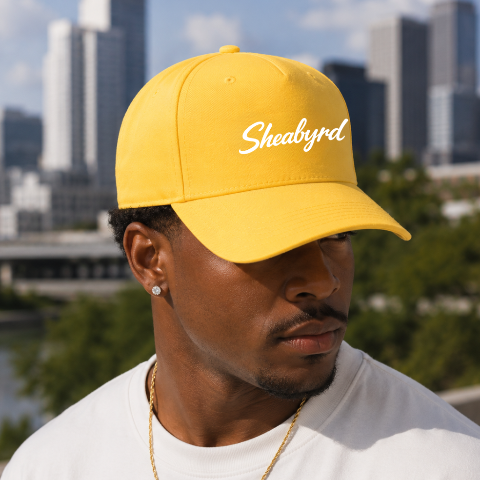 Sheabyrd Essentials Hat | Snapback Structured Front 5 panel cap | Sheabyrd Design Lab