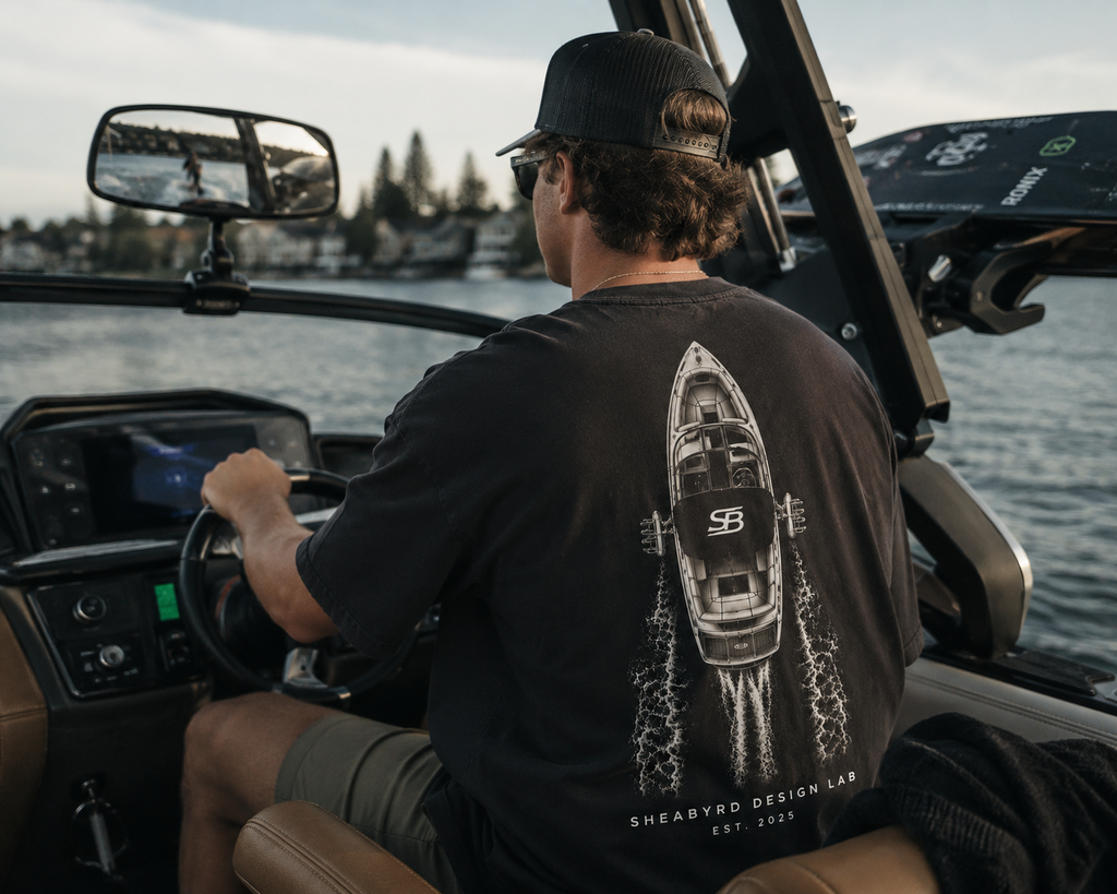 Sheabyrd Design Lab™ | Wake Series Heavyweight Tee – Green/Vintage Green/Black
